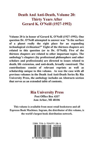 Produktbild: Death And Anti-Death, Volume 20