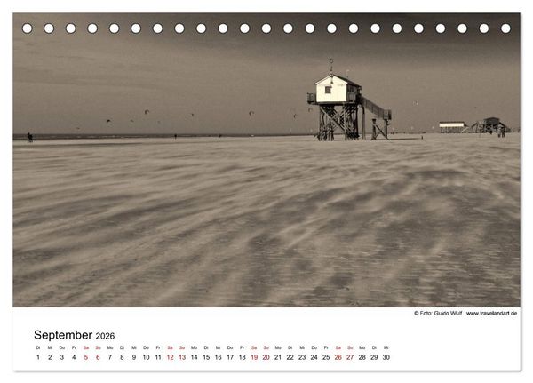 Produktbild: Sankt Peter-Ording. Ein Traum an der Nordsee (Tischkalender 2026 DIN A5 quer), CALVENDO Monatskalender