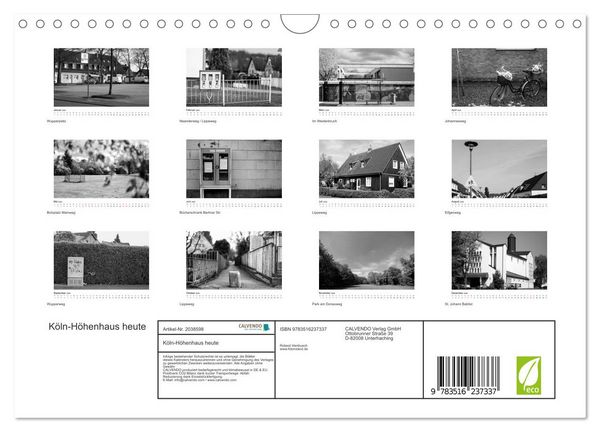 Produktbild: K&ouml;ln-H&ouml;henhaus heute (Wandkalender 2026 DIN A4 quer), CALVENDO Monatskalender