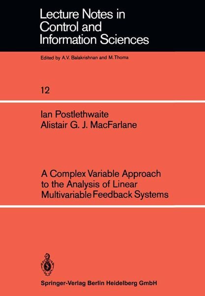 Produktbild: A Complex Variable Approach to the Analysis of Linear Multivariable Feedback Systems
