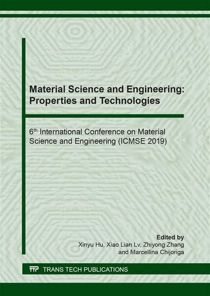 Produktbild: Material Science and Engineering: Properties and Technologies