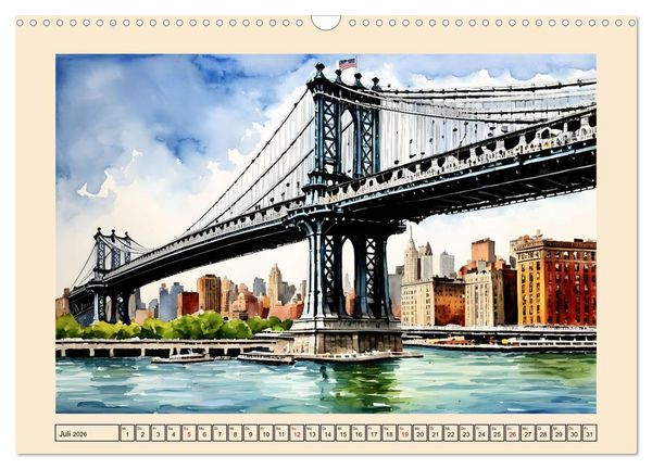 Produktbild: Sightseeing New York (Wandkalender 2026 DIN A3 quer), CALVENDO Monatskalender