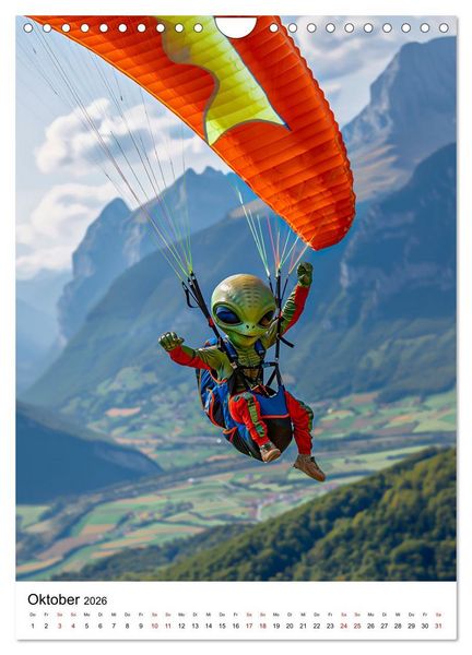 Produktbild: Aliens im Urlaub (Wandkalender 2026 DIN A4 hoch), CALVENDO Monatskalender