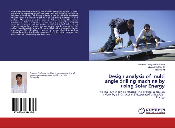 Produktbild: Design analysis of multi angle drilling machine by using Solar Energy