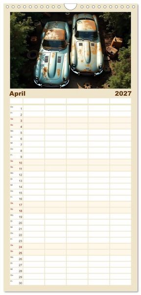 Produktbild: Familienplaner 2027 - Vergessene Legenden mit 5 Spalten (Wandkalender, 21 x 45 cm) CALVENDO