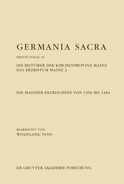 Produktbild: Die Bist&uuml;mer der Kirchenprovinz Mainz. Das Erzbistum Mainz 2: Die Mainzer Erzbisch&ouml;fe von 1396 bis 1484