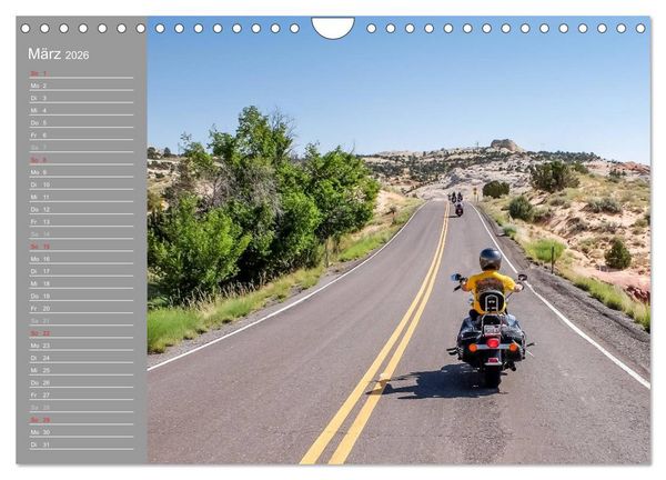 Produktbild: Biker Paradies - Die Canyons der USA (Wandkalender 2026 DIN A4 quer), CALVENDO Monatskalender