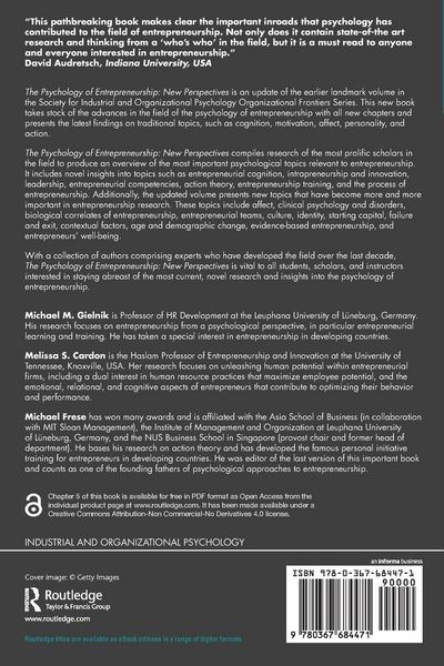 Produktbild: The Psychology of Entrepreneurship