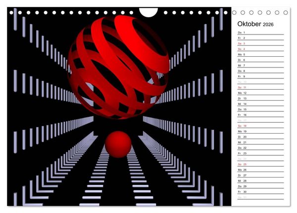 Produktbild: Mit Geometrie durch das Jahr (Wandkalender 2026 DIN A4 quer), CALVENDO Monatskalender