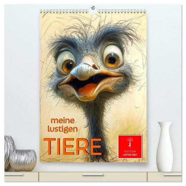 Produktbild: Meine lustigen Tiere (hochwertiger Premium Wandkalender 2026 DIN A2 hoch), Kunstdruck in Hochglanz
