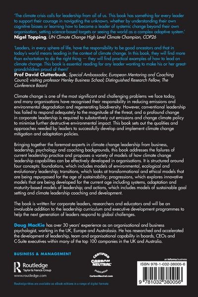 Produktbild: The Handbook of Climate Change Leadership in Organisations