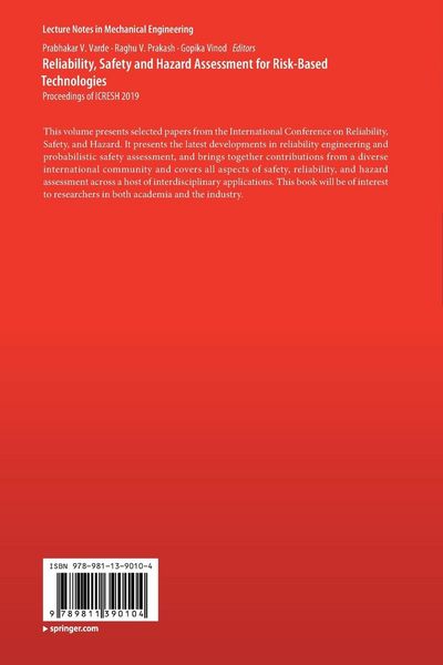 Produktbild: Reliability, Safety and Hazard Assessment for Risk-Based Technologies