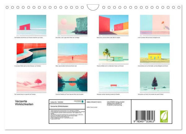 Produktbild: Verzerrte Wirklichkeiten (Wandkalender 2026 DIN A4 quer), CALVENDO Monatskalender