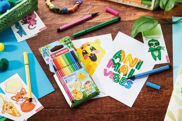 Produktbild: STABILO Filzstift Pen 68 Mini Animal Vibes, 8er Set