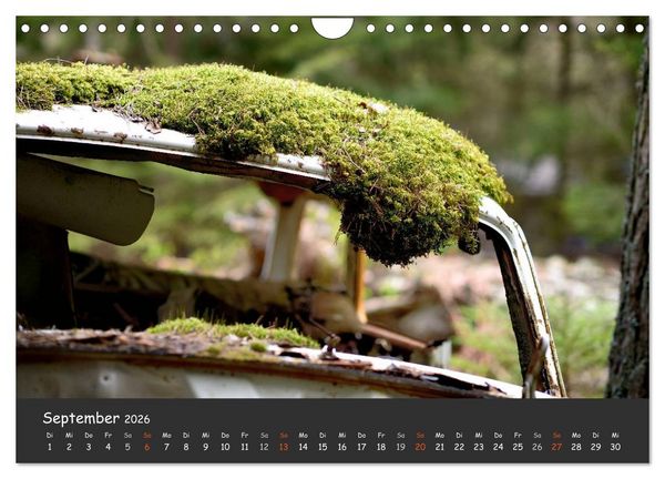 Produktbild: BILKYRKOG&Aring;RDEN Der Autofriedhof im Kyrk&ouml; Mosse (Wandkalender 2026 DIN A4 quer), CALVENDO Monatskalender