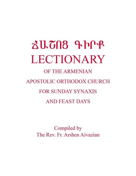 Produktbild: Lectionary of the Armenian Apostolic Orthodox Church