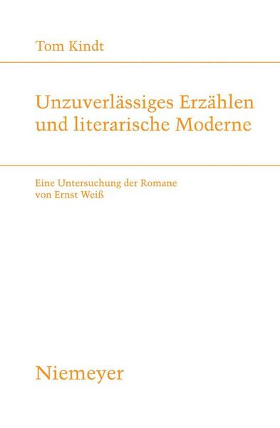Produktbild: Unzuverl&auml;ssiges Erz&auml;hlen und literarische Moderne