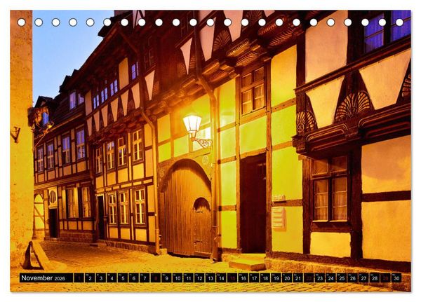 Produktbild: QUEDLINBURG F&Uuml;R NACHTSCHW&Auml;RMER (Tischkalender 2026 DIN A5 quer), CALVENDO Monatskalender