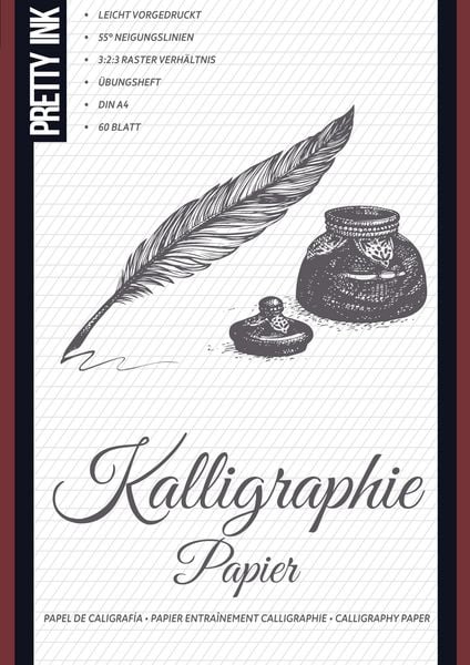 Produktbild: Kalligraphie Papier - &Uuml;bungsheft