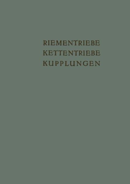 Produktbild: Riementriebe, Kettentriebe, Kupplungen
