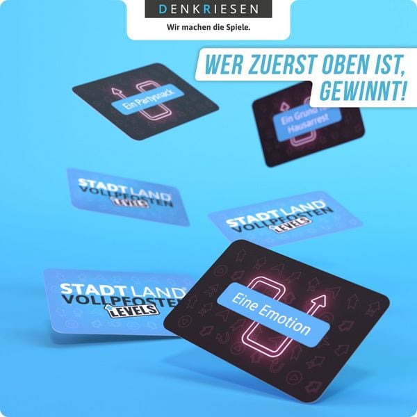 Denkriesen - Stadt Land Vollpfosten® - Levels - Party Edition "jetzt Geht's Rund."