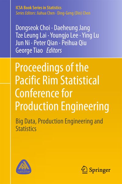 Produktbild: Proceedings of the Pacific Rim Statistical Conference for Production Engineering