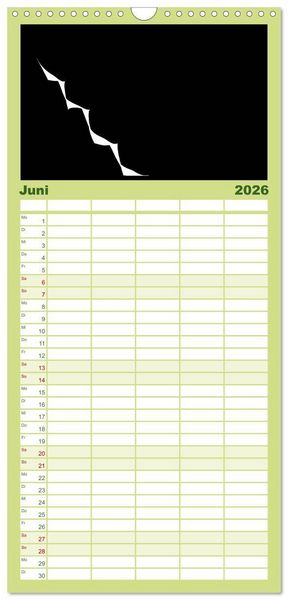 Produktbild: Familienplaner 2026 - Minimalistisch mit 5 Spalten (Wandkalender, 21 x 45 cm) CALVENDO