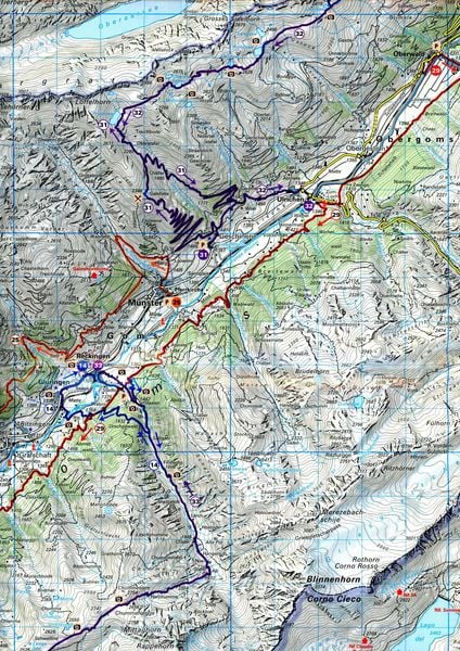 Produktbild: K&uuml;mmerly+Frey Wandertourenkarte 6 Brig, Aletsch, Goms 1:50.000