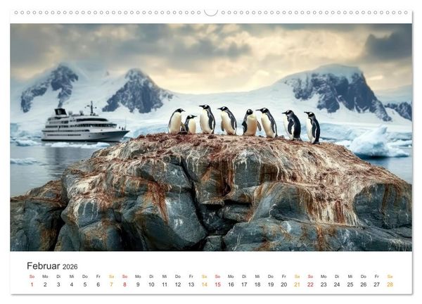 Produktbild: Antarktis - eisige Sch&ouml;nheit (Wandkalender 2026 DIN A2 quer), CALVENDO Monatskalender