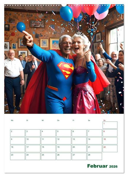 Produktbild: Alt, aber oho - Graue Haare, bunte Abenteuer (Wandkalender 2026 DIN A2 hoch), CALVENDO Monatskalender
