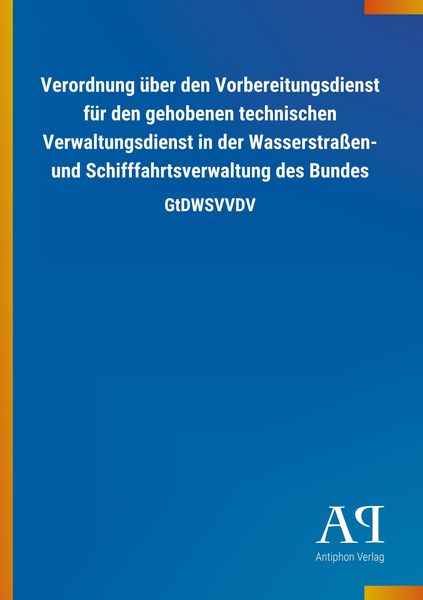 Produktbild: Verordnung &uuml;ber den Vorbereitungsdienst f&uuml;r den gehobenen te