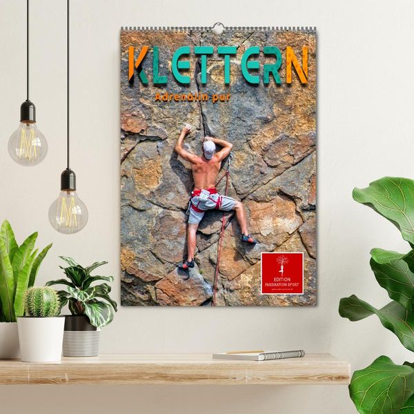 Produktbild: Klettern - Adrenalin pur (Wandkalender 2026 DIN A2 hoch), CALVENDO Monatskalender