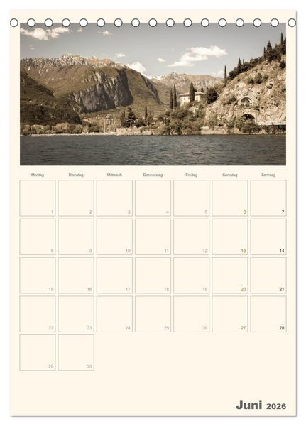 Produktbild: Der Gardasee im Norden 2026 (Tischkalender 2026 DIN A5 hoch), CALVENDO Monatskalender