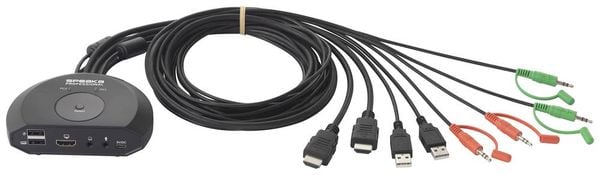 Produktbild: SpeaKa Professional SP-KVM-210 2 Port KVM-Umschalter HDMI Tastatur 4096 x 2160 Pixel