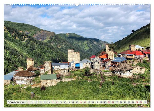 Produktbild: Georgien - Kirchen Kl&ouml;ster Kaukasus (Wandkalender 2026 DIN A2 quer), CALVENDO Monatskalender