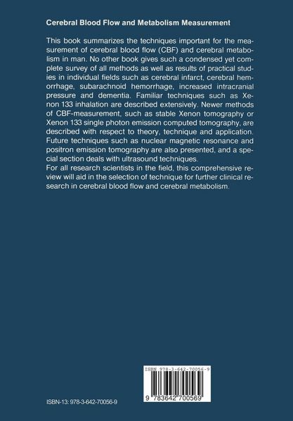 Produktbild: Cerebral Blood Flow and Metabolism Measurement