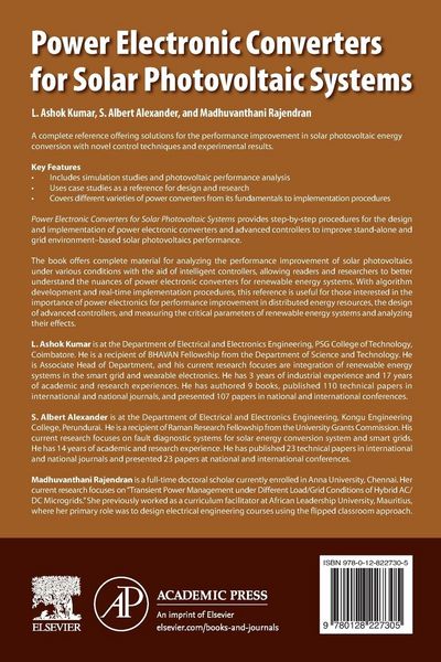 Produktbild: Power Electronic Converters for Solar Photovoltaic Systems