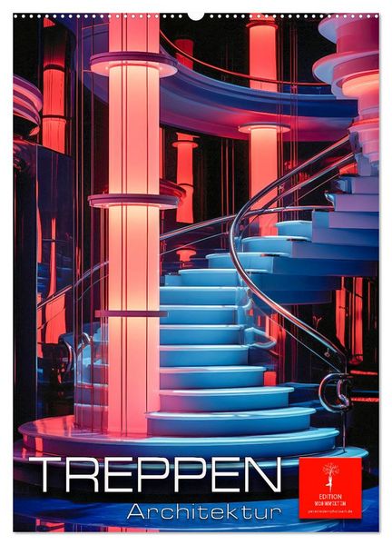 Produktbild: Treppen Architektur (Wandkalender 2026 DIN A2 hoch), CALVENDO Monatskalender