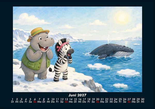 Produktbild: Zara & Sash in der Polarwelt 2027 Fotokalender DIN A4