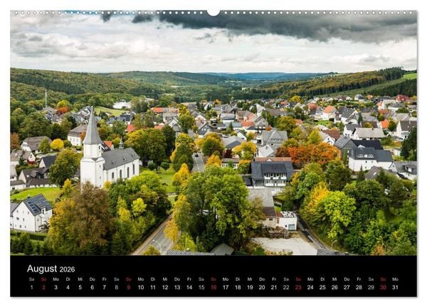 Produktbild: Brilon aus der Vogelperspektive (Wandkalender 2026 DIN A2 quer), CALVENDO Monatskalender