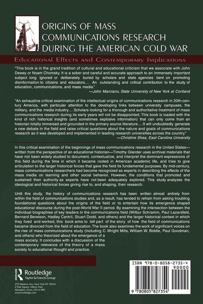 Produktbild: Origins of Mass Communications Research During the American Cold War
