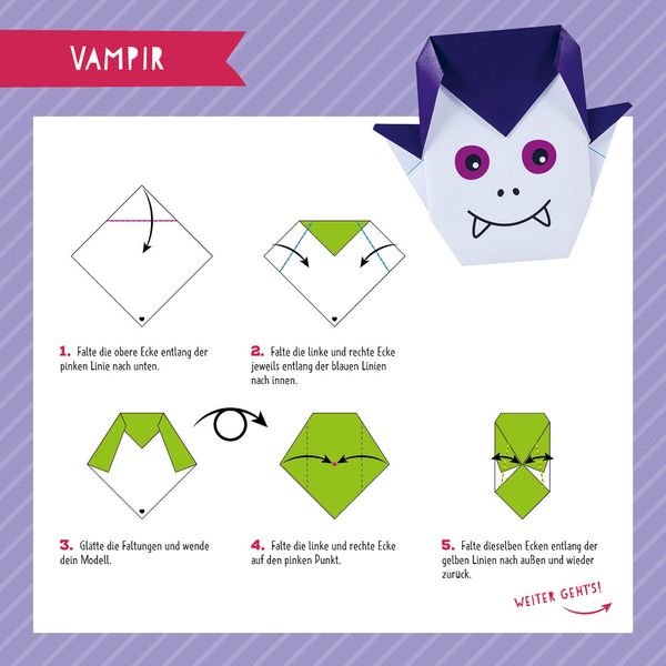 Produktbild: Papierfalten im Quadrat: Wichtel, Fee, Drache und Co. – Bastel-Kids