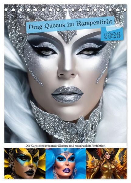 Produktbild: Drag Queens im Rampenlicht (Tischkalender 2026 DIN A5 hoch), CALVENDO Monatskalender