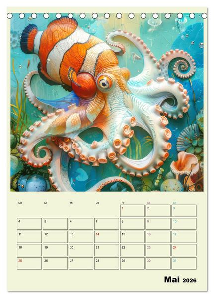Produktbild: Hybrid Tiere zum Schmunzeln - Planer (Tischkalender 2026 DIN A5 hoch), CALVENDO Monatskalender