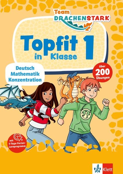 Klett Team Drachenstark: Topfit in Klasse 1, Taschenbuch von , Klett Lerntraining bei PONS Langenscheidt GmbH, 9783129497890