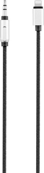 Produktbild: Renkforce RF-3432028 Apple Lightning / Klinke Audio Anschlusskabel [1x Apple Lightning-Stecker - 1x Klinkenstecker 3.5 mm] 1.20m