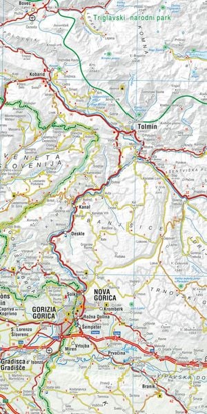 Produktbild: MoTourMaps Slowenien (Julische Alpen &bull; Karawanken) Auto- und Motorradkarte 1:250.000