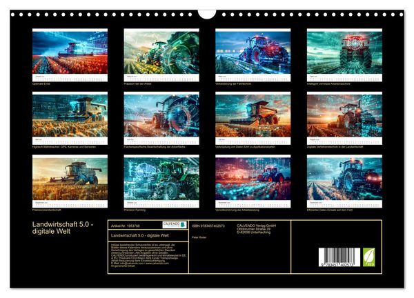 Produktbild: Landwirtschaft 5.0 - digitale Welt (Wandkalender 2026 DIN A3 quer), CALVENDO Monatskalender