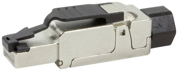Produktbild: LogiLink MP0040 Feldkonfektionierbarer Stecker, Cat.6A, geschirmt, PrimeLine MP0040 Schwarz, Silber 1 St.