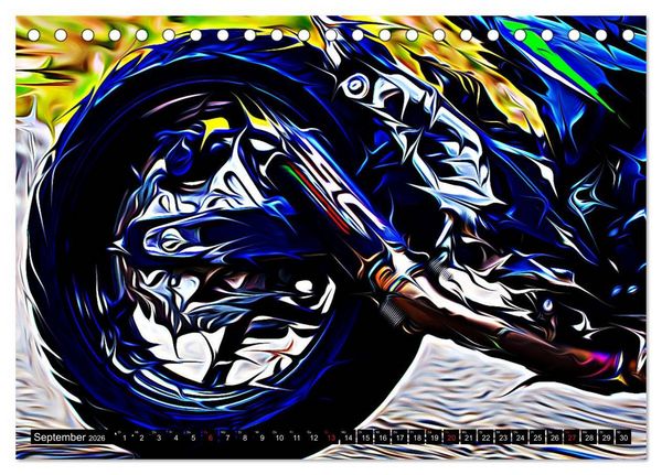 Produktbild: Fullspeed on two Wheels (Tischkalender 2026 DIN A5 quer), CALVENDO Monatskalender